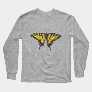 Big beautiful yellow butterfly Machaon Long Sleeve T-Shirt